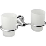 Sapho - diamond - support pour 2 verres, chrome / verre laiteux 1317 - 05