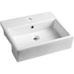 Sapho - isvea purity - lavabo semi - encastr�, 50x42 cm, blanc 10pl52050