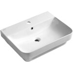 Sapho - isvea sott aqua - lavabo � encastrer 48x42 cm, avec un trou pour robinet, blanc 10sq50048