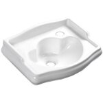 Sapho - kerasan retro - lave - mains c�ramique 41x30 cm, trou pour robinetterie � droite, sans trop - ...