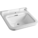 Sapho kerasan waldorf - lavabo 600x550 mm, avec trop - plein, trou pour robinet, blanc 4140k1