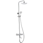 Sapho kimura - mitigeur thermostatique de baignoire avec accessoires, chrome ku500