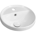 Sapho - lavabos - lavabo, diam�tre 38 cm, avec trop - plein, trou pour robinetterie, blanc tu0652