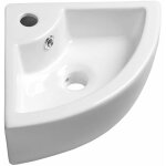 Sapho - lave - mains d'angle gynt 33x33 cm, avec un trou pour robinet, blanc ar154