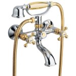 Sapho - reitano rubinetteria antea - mitigeur de baignoire avec accessoires, chrome / or 3012