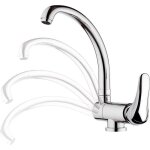 Sapho - saly - mitigeur d'�vier, � basculer sous la fen�tre, chrome sa060