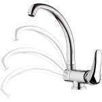 Sapho - saly - mitigeur d'�vier, � basculer sous la fen�tre, chrome sa060