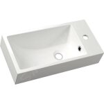 Sapho - small - lavabo ariana 50x10x25 cm, robinet  droite, blanc sm016