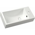 Sapho - small - lavabo ariana 50x10x25 cm, robinet  droite, blanc sm016