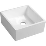 Sapho - vasque � poser, 25x25cm cm, sans trop - plein, blanc sn250
