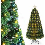 Sapin de nol 150 cm, arbre de nol lumineux 170 led, 8 modes d'clairage, 170 branches en pvc, toile ...
