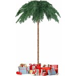 Sapin de no�l artificiel de 180 cm, palmier de no�l pr� - illumin� avec 250 lumi�res led blanc chaud, ...