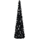 Sapin de noël artificiel escamotable noir 180 cm pet Sapin de noël artificiel escamotable noir 180 cm pet