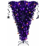 Sapin de noël artificiel noir 180 cm inversé arbre d'halloween avec 270 lumières led violettes décoré ... Sapin de noël artificiel noir 180 cm inversé arbre d'halloween avec 270 lumières led violettes décoré ...