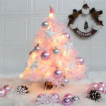 Sapin de no�l artificiel rose avec boules et lumi�res led, mini sapin de no�l pour d�corations de no�l, ...