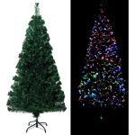 Vidaxl ? sapin de no�l artificiel vert 120 cm ? lumi�res led multicolores ? support en acier pour int�rieur ...