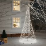 Le poisson qui jardine - sapin de nol en led : 3m de haut 500 led blanc froid - blanc