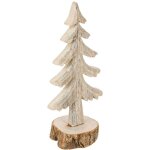 Sapin de table en bois sur socle b�che h 26 cm - feeric christmas