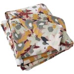 Sarah - chemin de lit 90x200cm gaze de coton imprim� rose imprim� floral