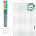 Saturnia - treillis soud� galvanis� 13x13 / 80 cm. rouleau de 25 m�tres usage domestique
