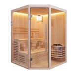 Boreal sauna - sauna d'angle boreal baltik 160 - 3 / 4 places - 160x160x210 cm