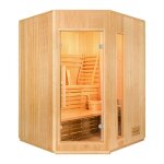 Sauna vapeur zen angulaire - pole et pierre inclus - puissance 3, 5 kw - 3 places - francesauna