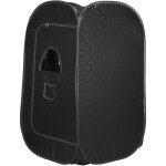 Sauna � vapeur, portable home sauna infrarouge spa 8080135cm avec petite chaise pliante, 2l - noir
