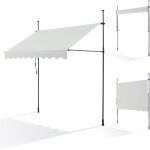 Canope auvent rtractable beige 3m store manuel balcon exterieur sans percer avec marquise soleil terrasse ...