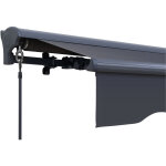 Canope store banne manuel semi coffre gris 3 x 2. 5m ? store rtractable pour terrasse, balcon & jardin ...