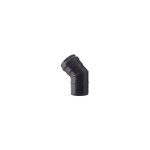 Save - coude 45 pour poles  pellets heavy noir mat 1, 2mm -  8cm