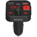 Savio - transmetteur fm bluetooth 5. 3, chargeur qc 3. 0, affichage led, bass boost, tr - 15, noir