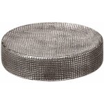 Porte savon cramique, porte savon rond rivara, cramique  relief peint  la main,  10 x 2, 5 cm, argent ...