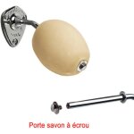 Savon rotatif lait d'amande provendi avec porte - savon à écrou chromé Savon rotatif lait d'amande provendi avec porte - savon à écrou chromé
