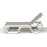 Scab - bain de soleil, bain de soleil sur roulettes vela blanc taupe en plastique design