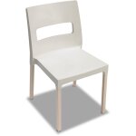 Scab - chaise design, lot 2 chaises natural maxi diva pieds bois blanc en plastique design Scab - chaise design, lot 2 chaises natural maxi diva pieds bois blanc en plastique design