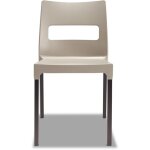 Scab - chaise design, lot 2 chaises natural maxi diva pieds bois taupe en plastique design Scab - chaise design, lot 2 chaises natural maxi diva pieds bois taupe en plastique design