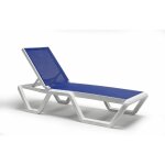 Scab design - bain de soleil, bain de soleil sur roulettes vela blanc bleu en plastique