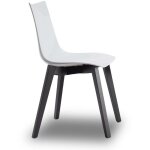 Scab design - chaise design avec pieds bois weng� - natural zebra antishock blanche - vendu � l'unit� ...