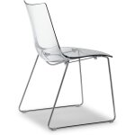 Scab design - chaise design, chaise zebra antishock pieds luge transparent en plastique