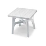 Table en r�sine quadromax blanc 80x 80 1015 scab