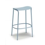 Scab - tabouret design, tabouret design indoor / outdoor trick - 65 cm bleu en metal design
