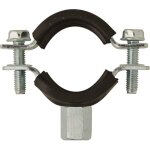Collier double embase isophonique acier zingu m8 / m10 bemax  75 - 80mm - boite de 50