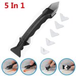 Scellant de dissolvant de silicone 5 en 1, racloir lisse, kit de finition de calfeutrage, outils de d�moulage ...