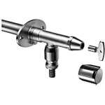 Robinet mural ext�rieure polar ii antigel, raccord complet sans a�rateur de tuyau, chrome mat schell