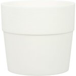 Scheurich groove 40, pot de fleurs / plantes, rond, en plastique couleur: bianco, diamtre 38 cm, hauteur ...
