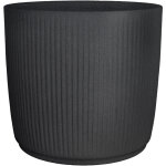 Scheurich linetto 40. vase / pot de fleurs / pot de plantes. rond. en plastique couleur : stony black. ...