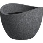 Wave globe 30, pot � fleurs / jardini�re, cylindrique, coloris: granit noir, fabriqu� avec du plastique ...
