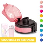 Schmatzfatz bouchon de remplacement pour gourde sport, couvercle d'ouverture pour bouteille d'eau, gourdes ...