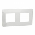Plaque schneider unica studio 2 postes finition: blanc