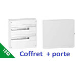 Schneider - coffret �lectrique 36 modules 2 rang�es avec porte r9h18402 + r9h18422